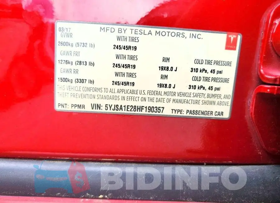5YJSA1E28HF190357 Photo# 13