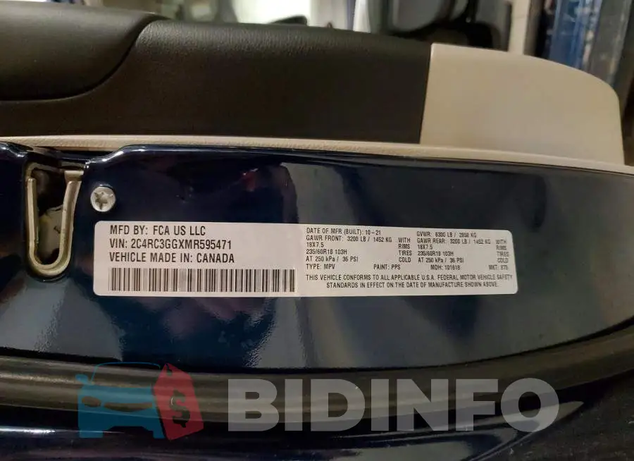 2C4RC3GGXMR595471 Photo# 13