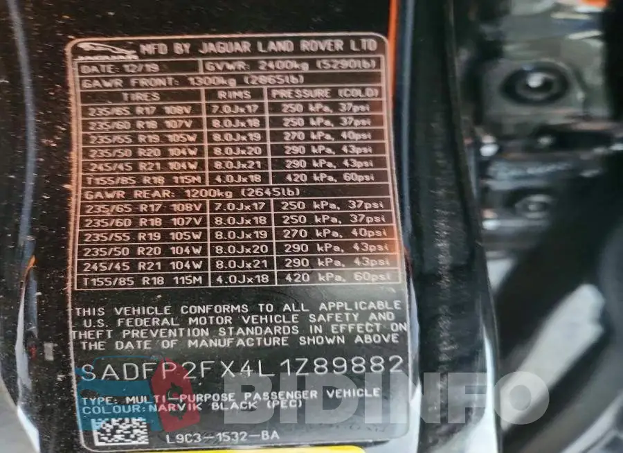SADFP2FX4L1Z89882 Photo# 13