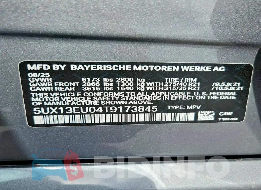 5UX13EU04T9173845 Photo# 12