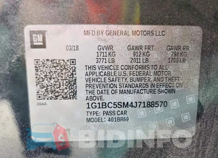 1G1BC5SM4J7188570 Photo# 12