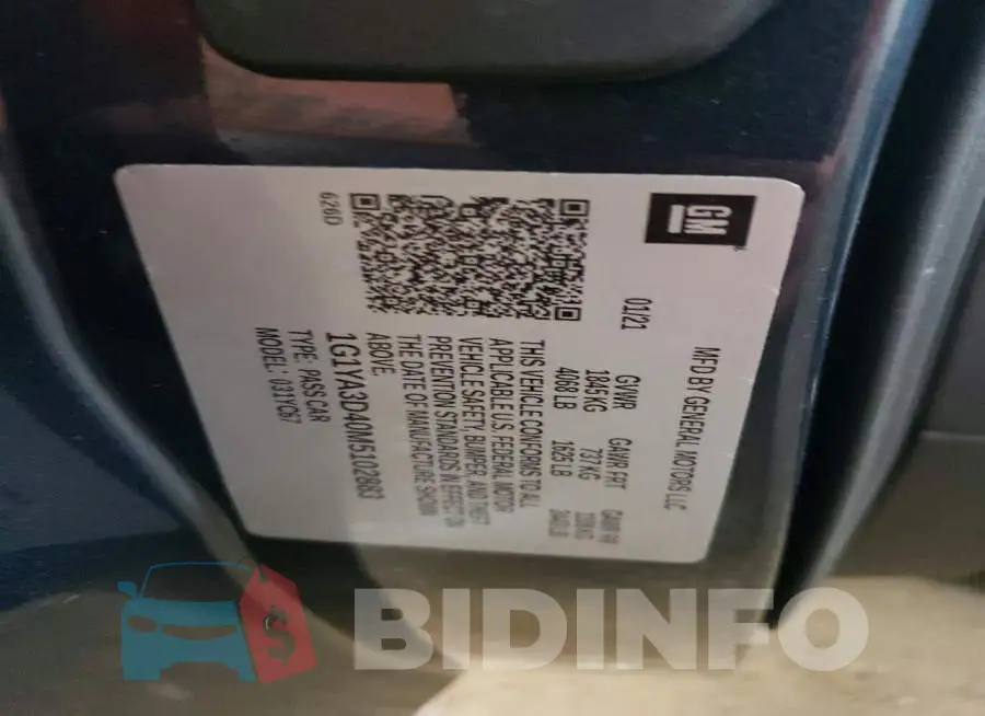 1G1YA3D40M5102883 Photo# 12