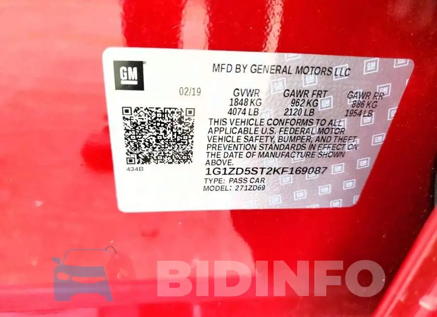 1G1ZD5ST2KF169087 Photo# 12
