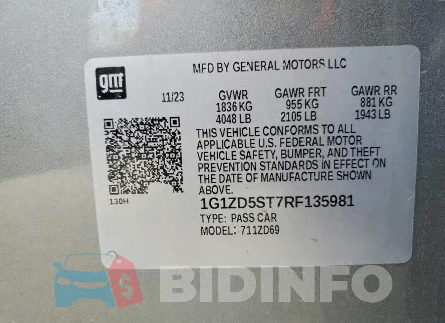 1G1ZD5ST7RF135981 Photo# 12