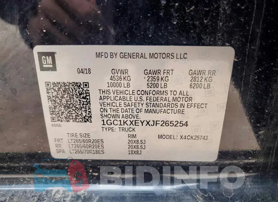 1GC1KXEYXJF265254 Photo# 12