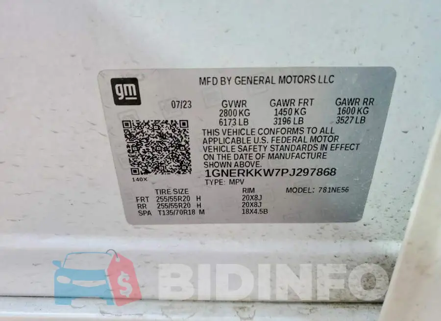 1GNERKKW7PJ297868 Photo# 14