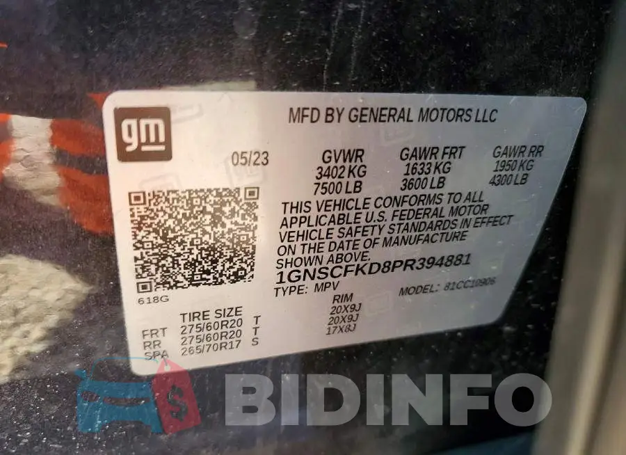 1GNSCFKD8PR394881 Photo# 14