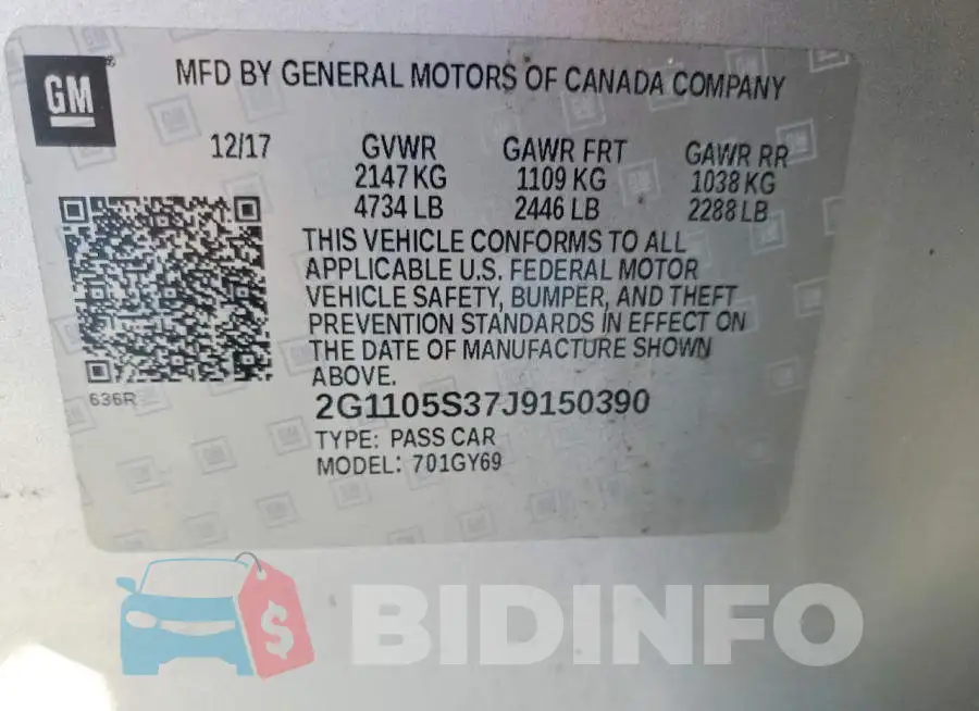 2G1105S37J9150390 Photo# 12