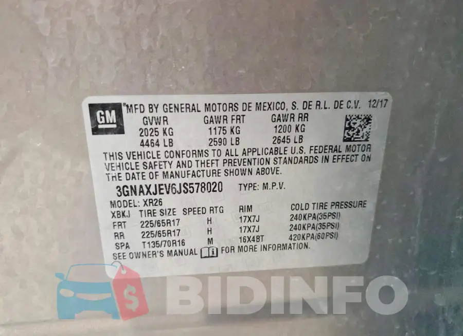 3GNAXJEV6JS578020 Photo# 13