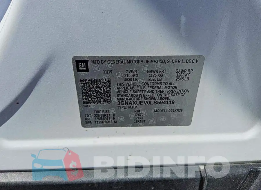 3GNAXUEV0LS594119 Photo# 13