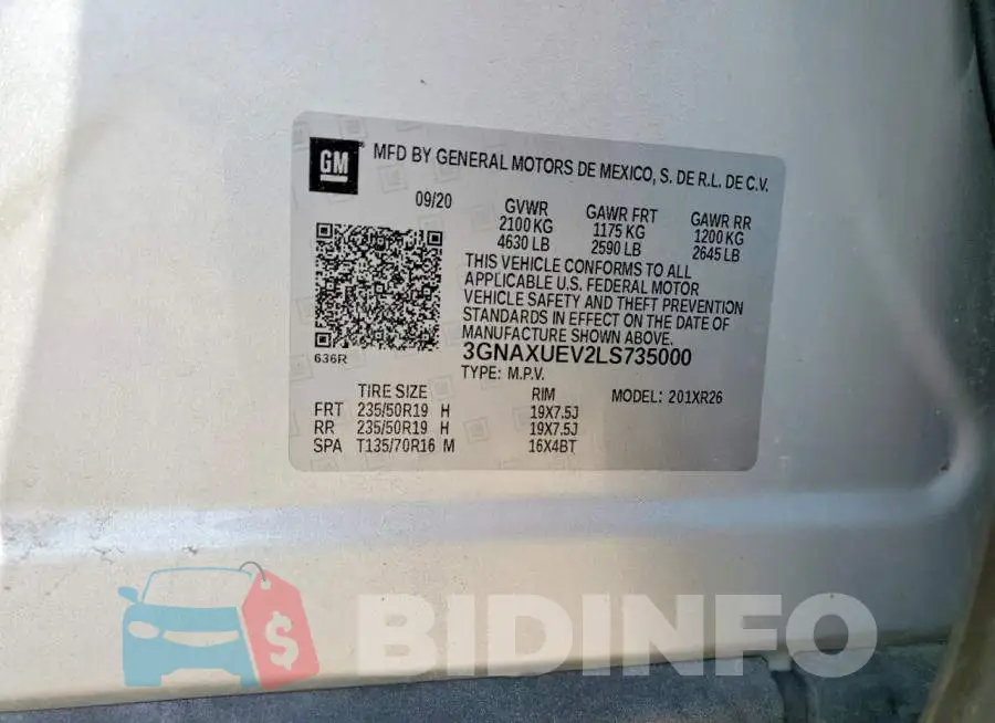 3GNAXUEV2LS735000 Photo# 13