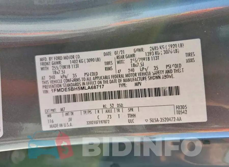 1FMDE5BH5MLA68717 Photo# 13