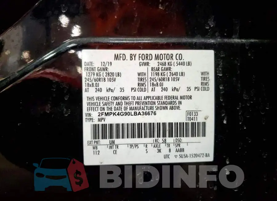 2FMPK4G90LBA36676 Photo# 13