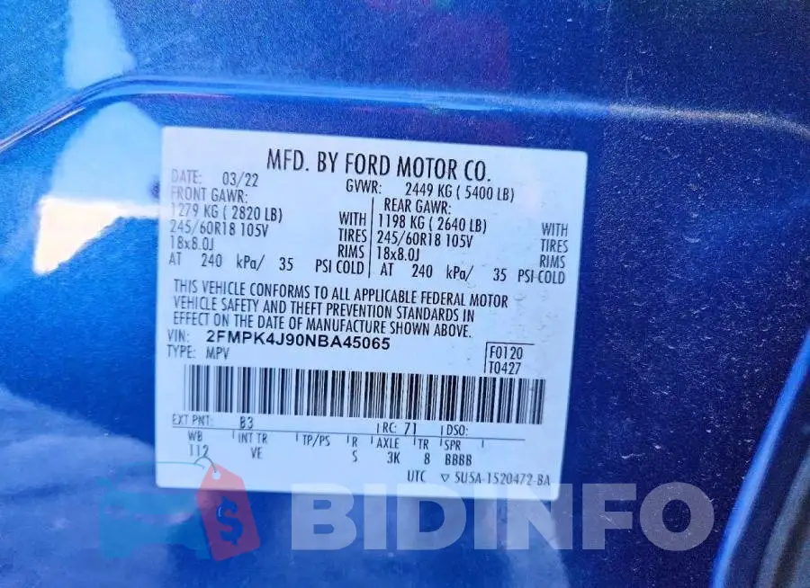 2FMPK4J90NBA45065 Photo# 14