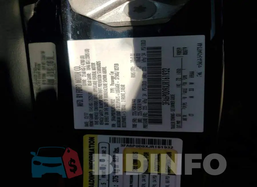 3FA6P0D9XJR161932 Photo# 12