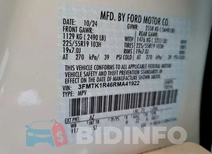 3FMTK1R46RMA41922 Photo# 12