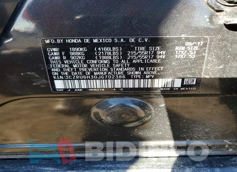 3CZRU6H30JG702386 Photo# 13