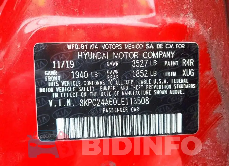 3KPC24A60LE113508 Photo# 13