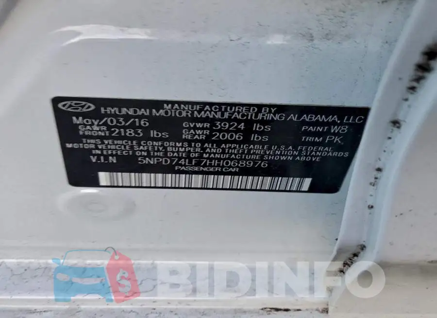 5NPD74LF7HH068976 Photo# 12