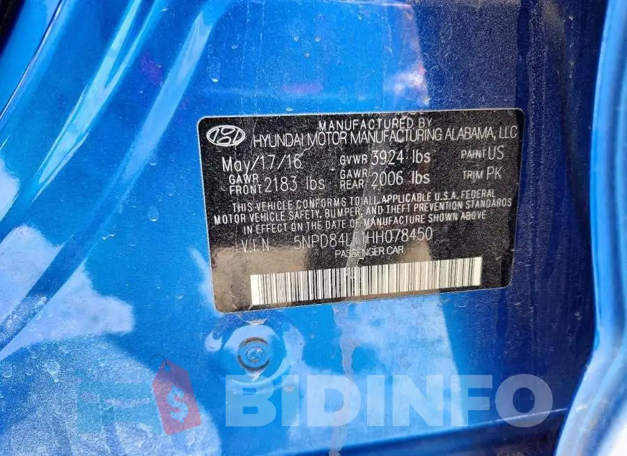 5NPD84LF1HH078450 Photo# 12