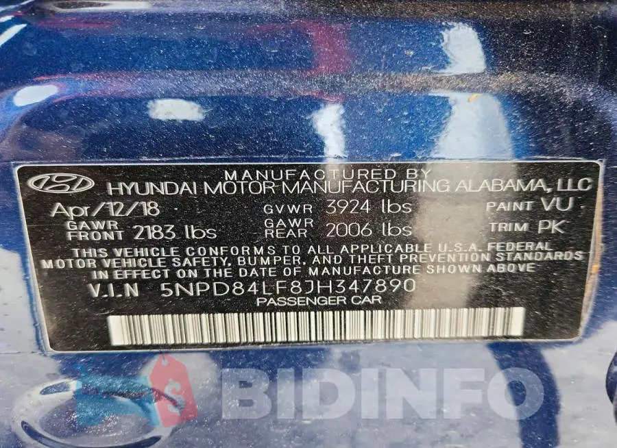 5NPD84LF8JH347890 Photo# 13