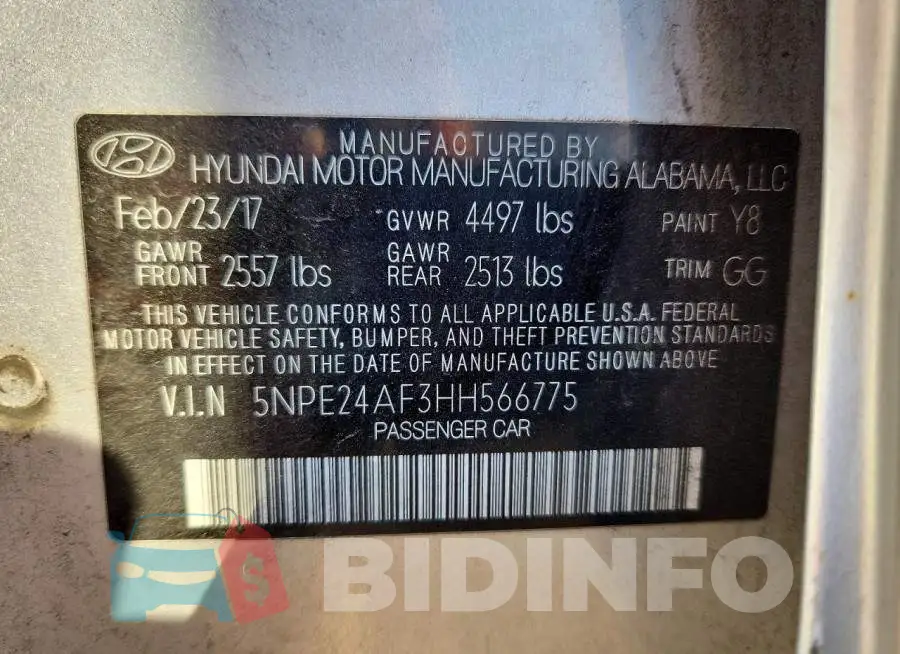 5NPE24AF3HH566775 Photo# 13