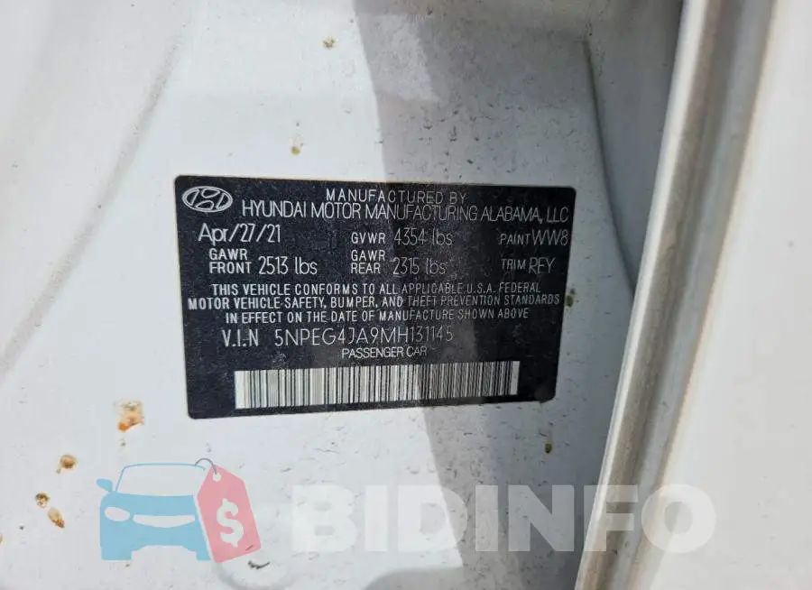 5NPEG4JA9MH131145 Photo# 12