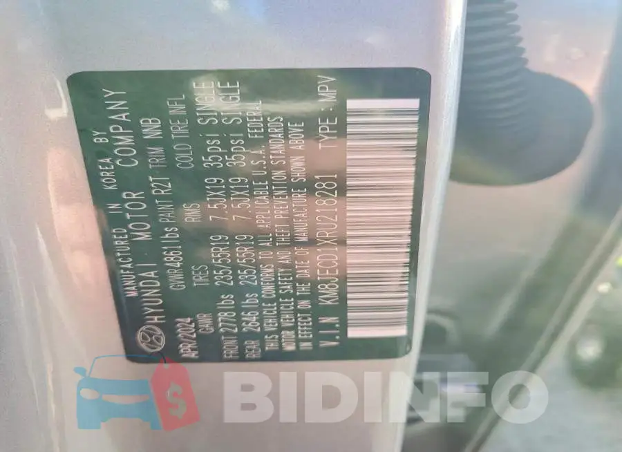 KM8JECD1XRU218281 Photo# 13