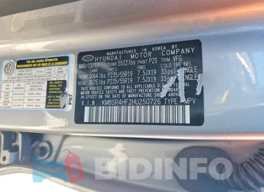 KM8SR4HF2HU250726 Photo# 13