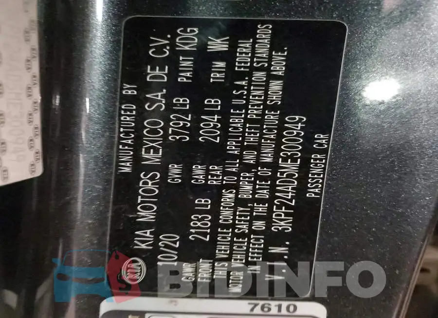 3KPF24AD5ME300949 Photo# 12