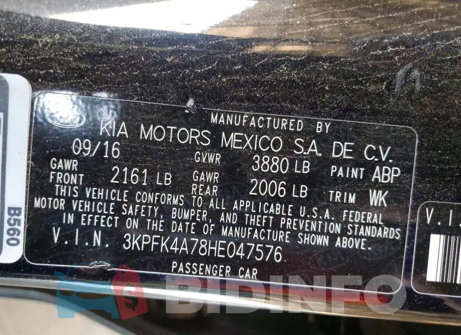 3KPFK4A78HE047576 Photo# 12