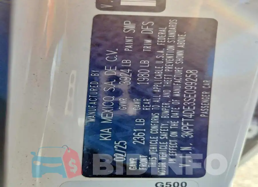 3KPFT4DE3SE099258 Photo# 12