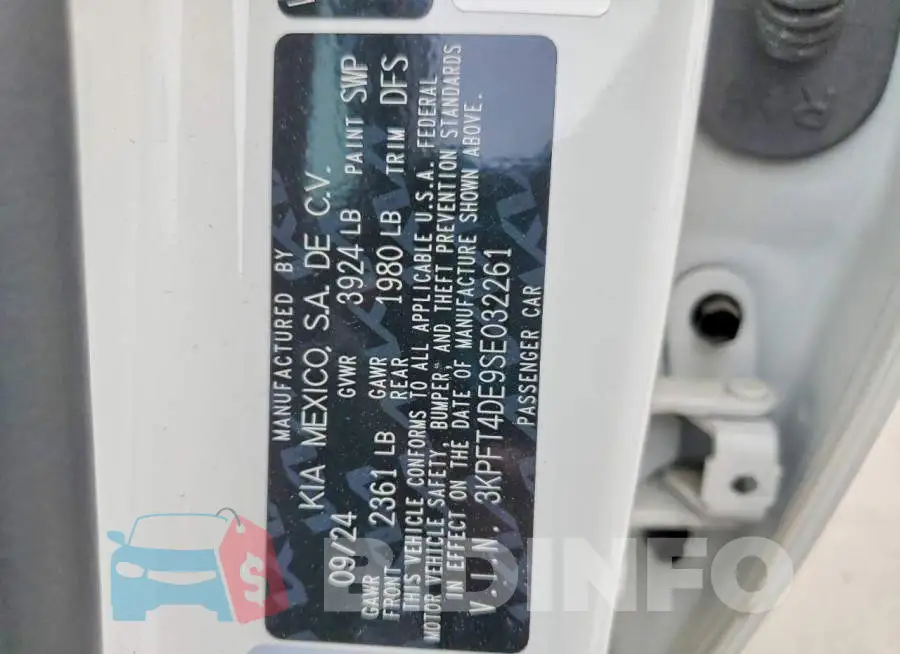 3KPFT4DE9SE032261 Photo# 12