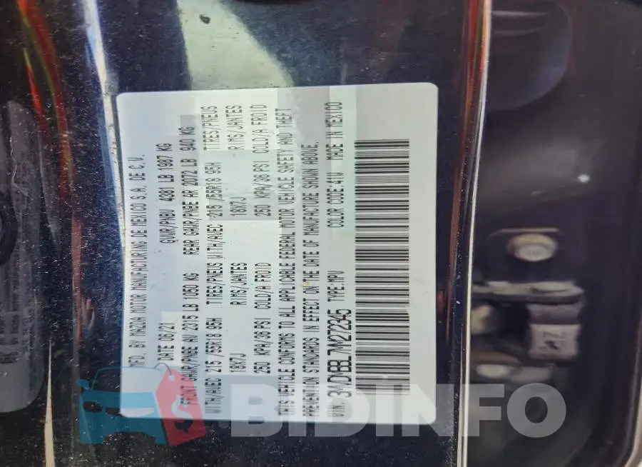 3MVDMBBL7MM272345 Photo# 13