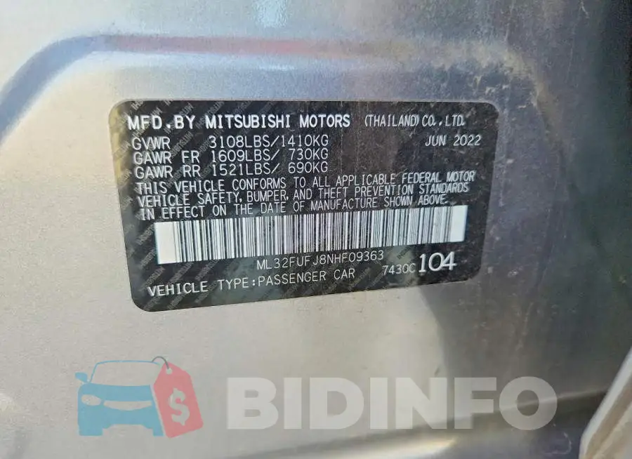 ML32FUFJ8NHF09363 Photo# 12