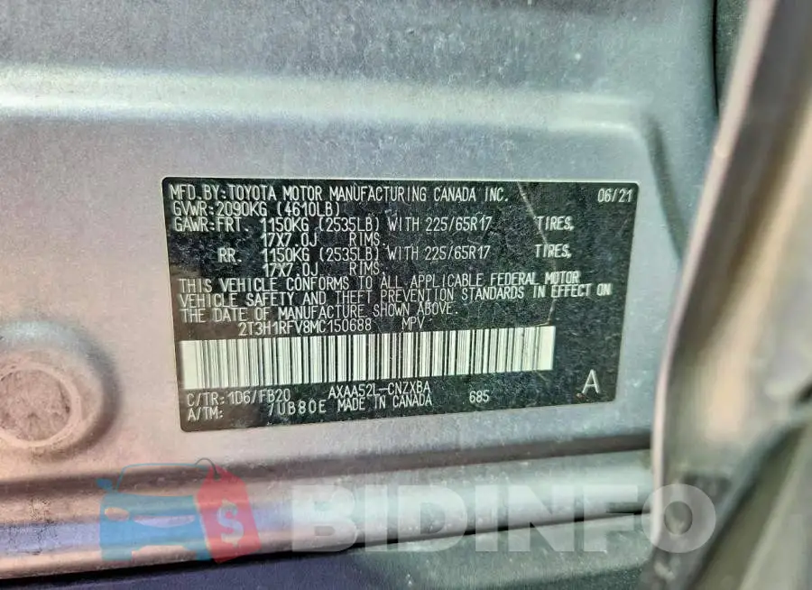 2T3H1RFV8MC150688 Photo# 14
