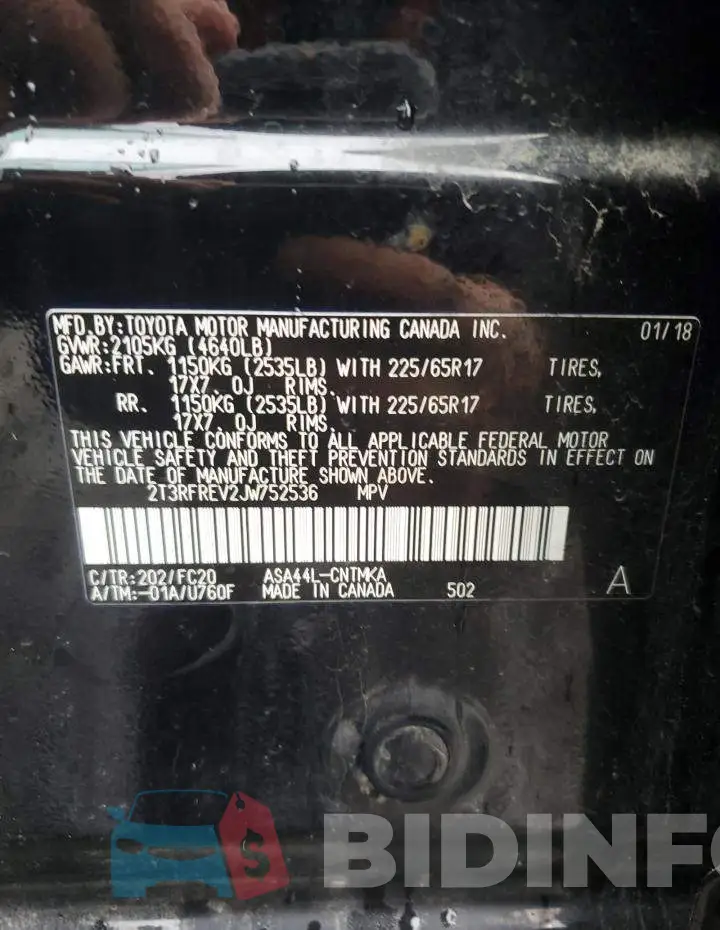 2T3RFREV2JW752536 Photo# 13