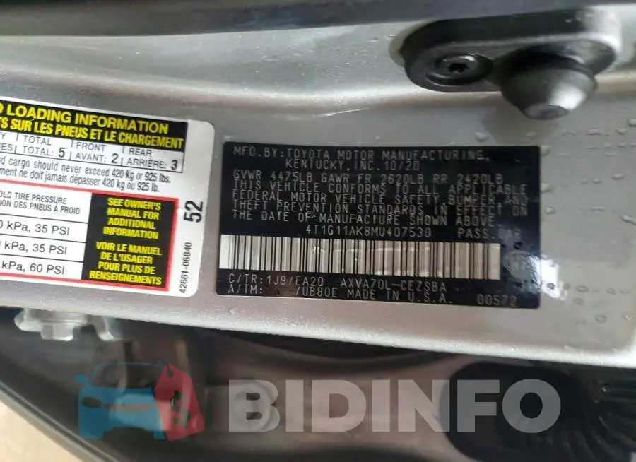 4T1G11AK8MU407530 Photo# 12