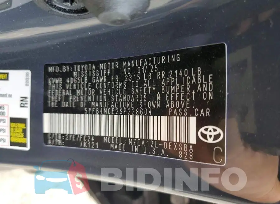 5YFB4MCE2SP228604 Photo# 12