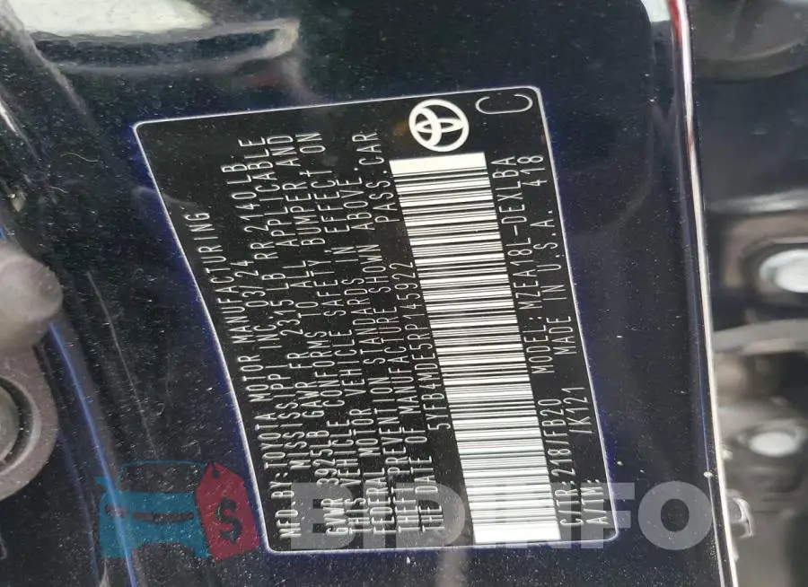 5YFB4MDE5RP145922 Photo# 12
