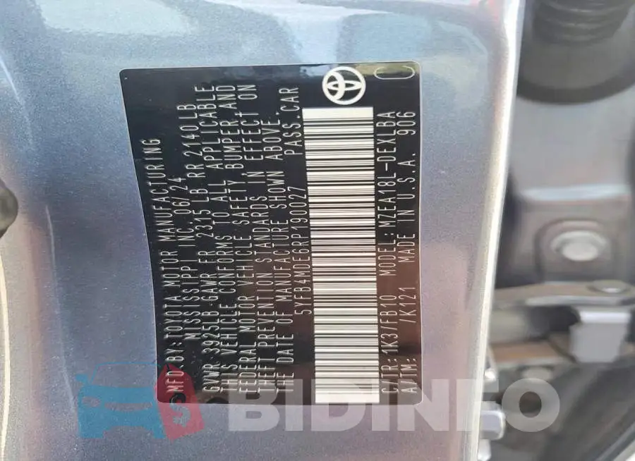 5YFB4MDE6RP190027 Photo# 12