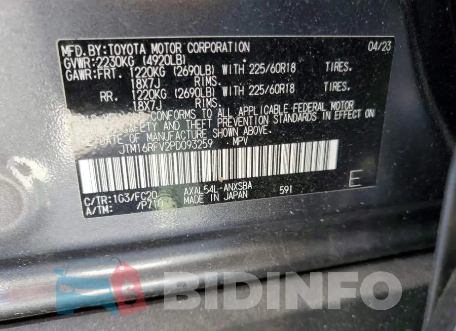 JTM16RFV2PD093259 Photo# 14