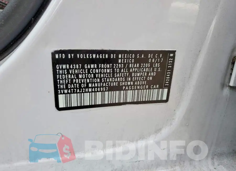 3VW4T7AJ2HM406957 Photo# 12