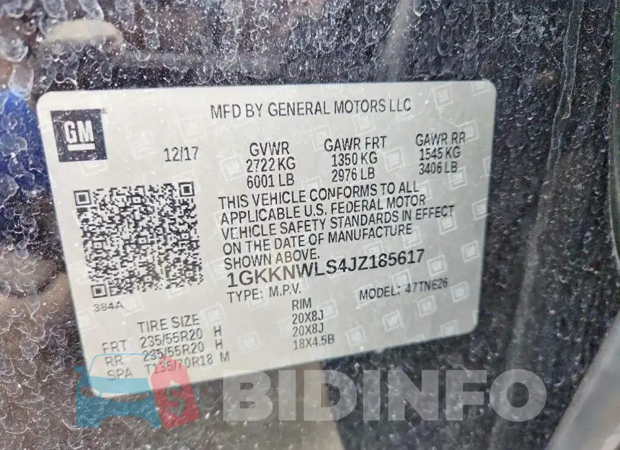 1GKKNWLS4JZ185617 Photo# 13
