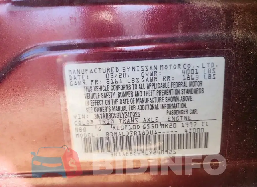 3N1AB8CV9LY240925 Photo# 12