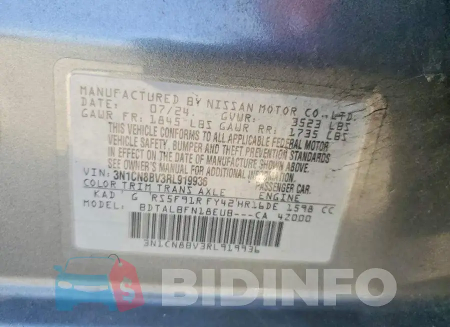 3N1CN8BV3RL919936 Photo# 12