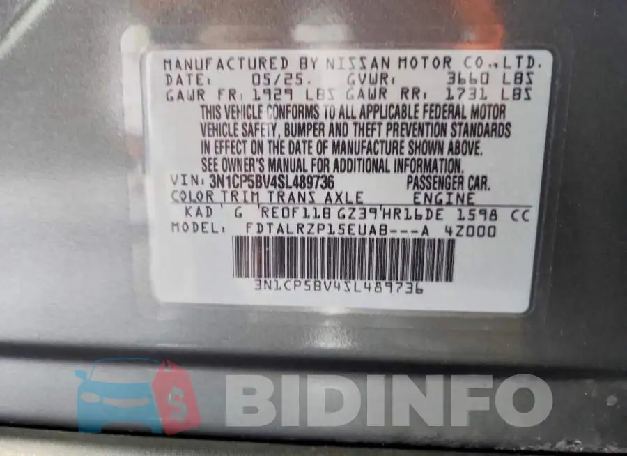 3N1CP5BV4SL489736 Photo# 13