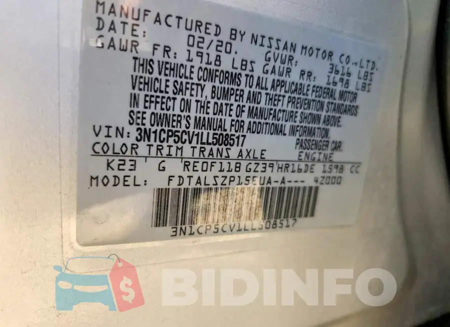 3N1CP5CV1LL508517 Photo# 12