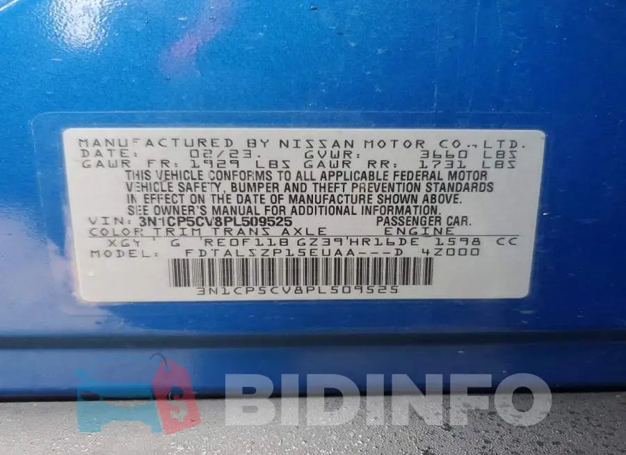 3N1CP5CV8PL509525 Photo# 12