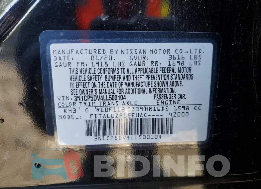 3N1CP5DV4LL500104 Photo# 12